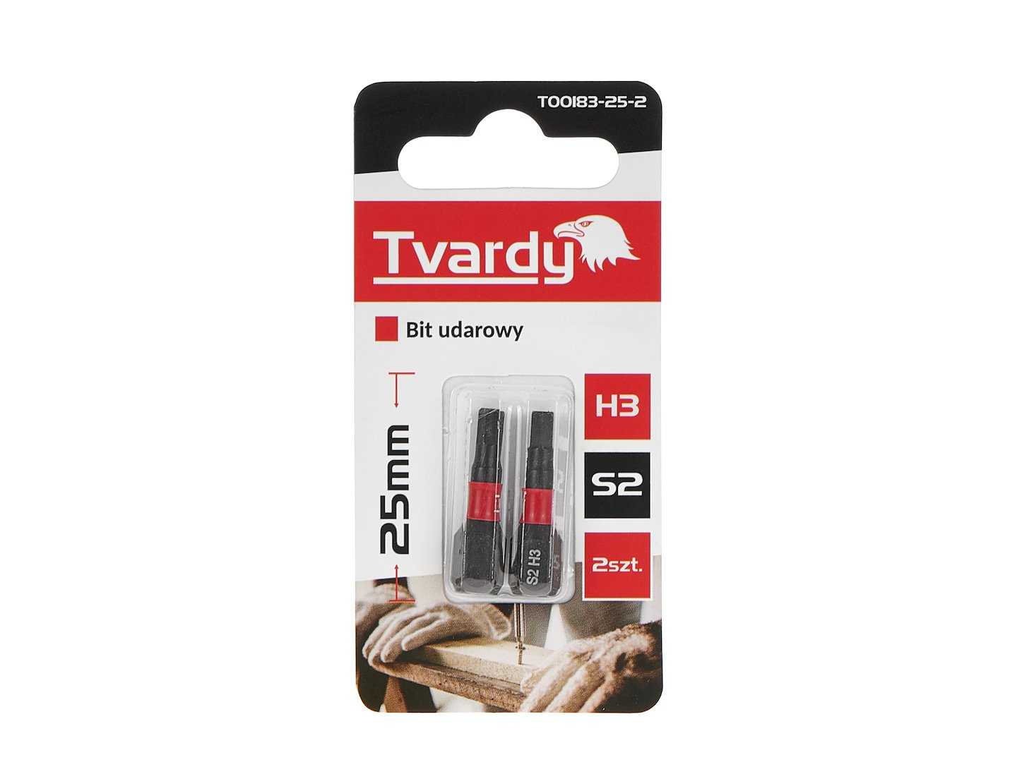 Rázový bit H3 25 mm S2 Geko – varianty balení