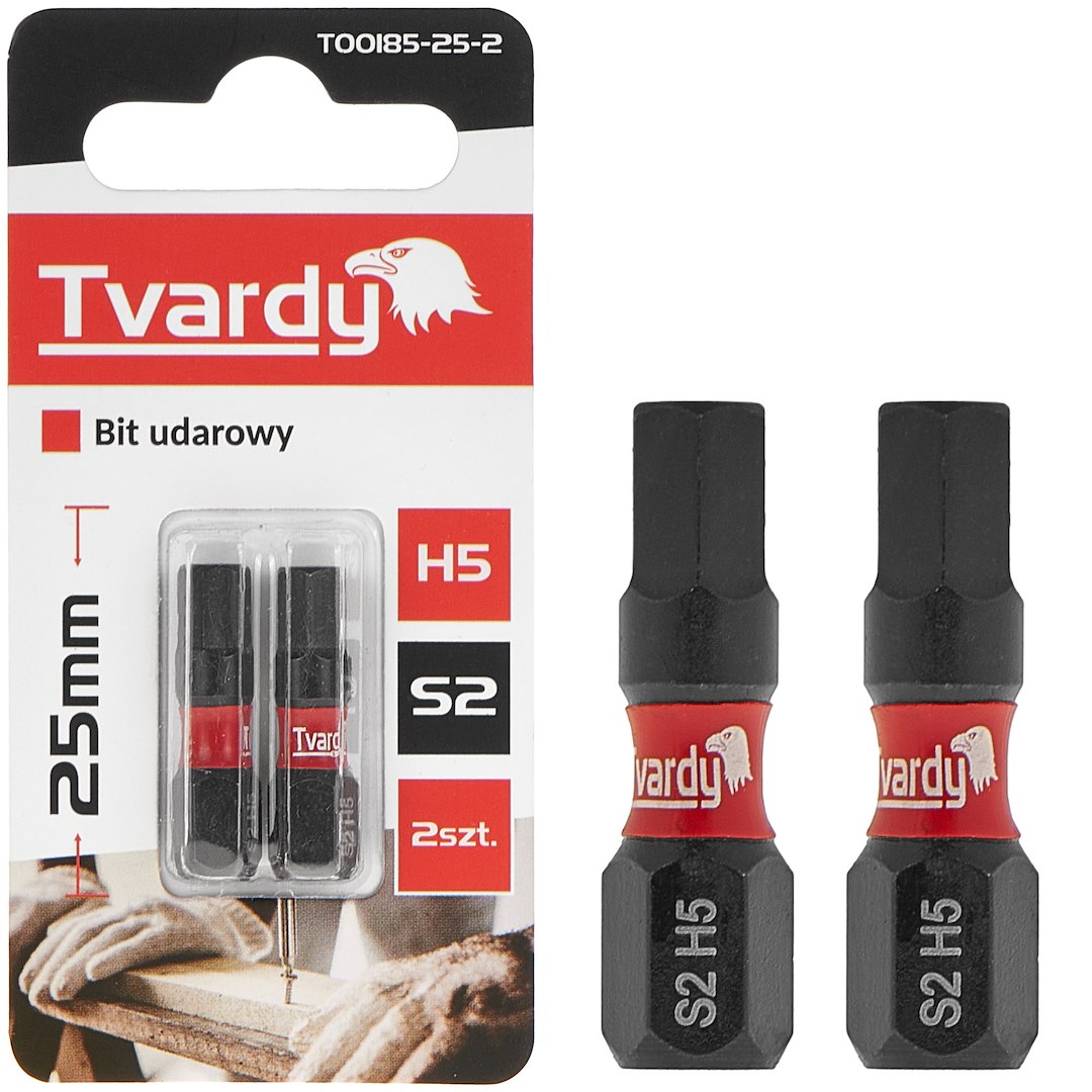 Rázový bit H5 25 mm S2 Geko – celkový pohled