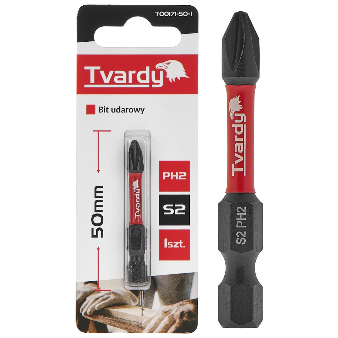 Rázový bit PH2 50 mm S2 Geko – celkový pohled