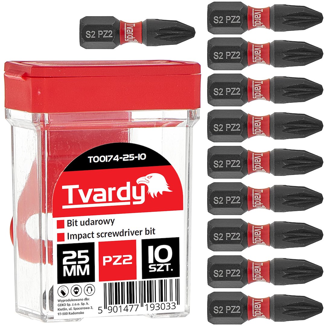 Rázový bit PZ2 25 mm S2 Geko – celkový pohled na balení