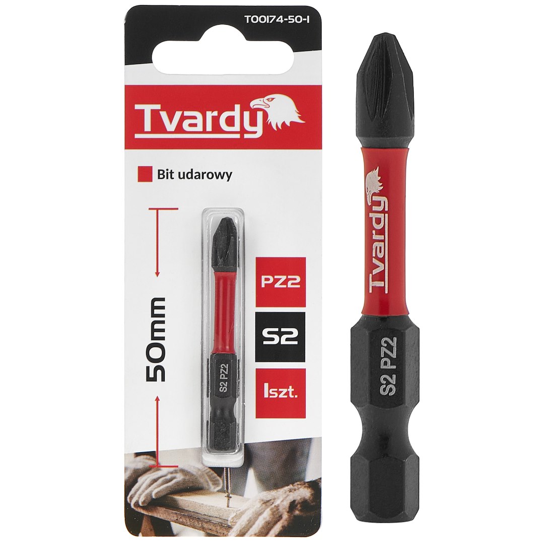 Rázový bit PZ2 50 mm S2 – pohled na bit