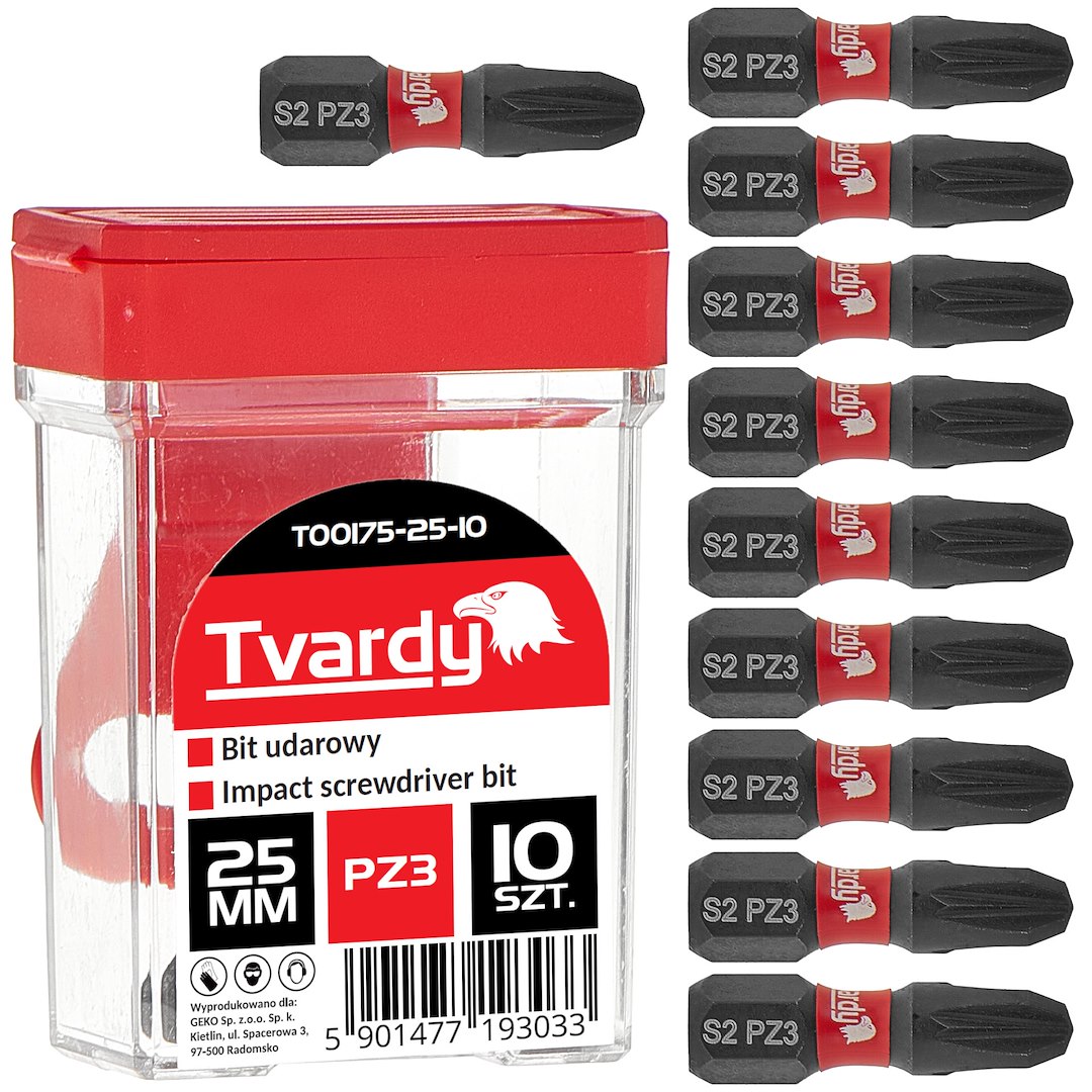 Rázový bit PZ3 25 mm S2 – celkový pohled na balení