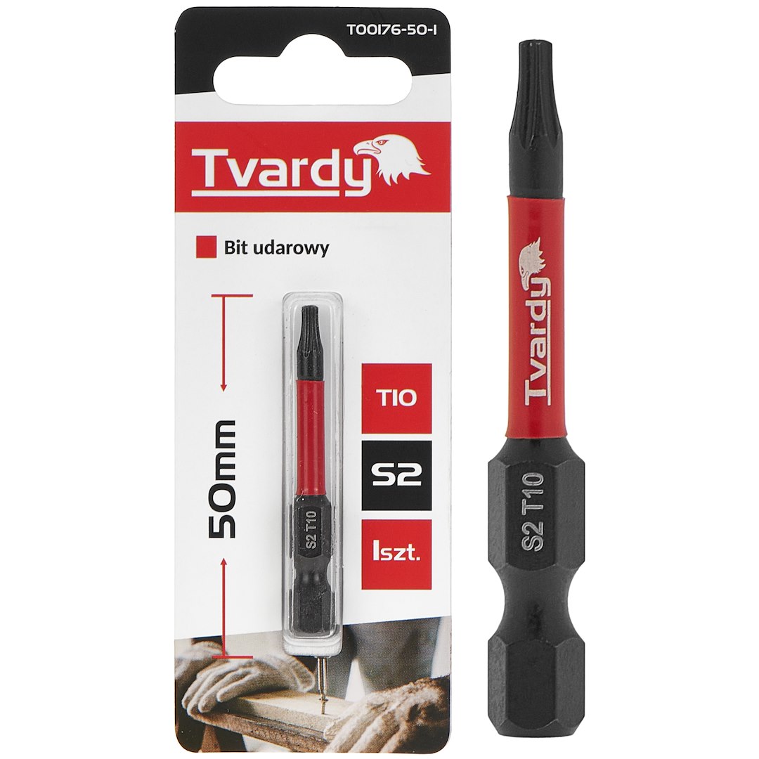 Rázový bit T10 50 mm S2 Geko – celkový pohled