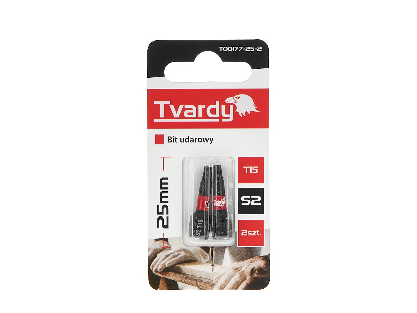 Rázový bit T15 25 mm S2 Geko – balení