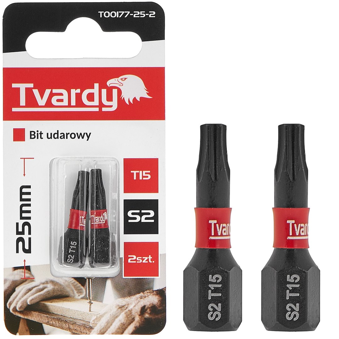 Rázový bit T15 25 mm S2 Geko – celkový pohled