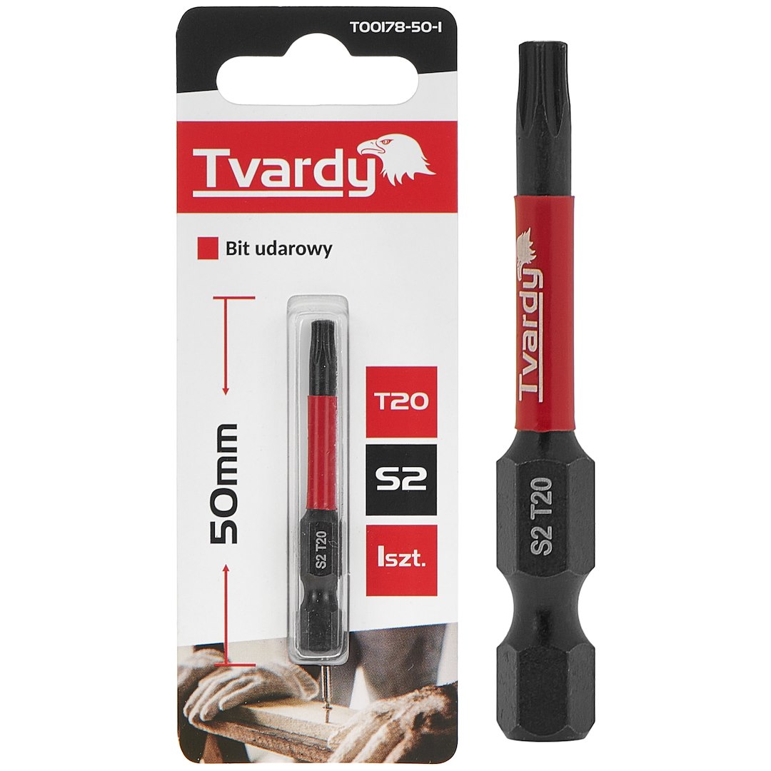 Úderový bit T20 50 mm S2 Geko – celkový pohled