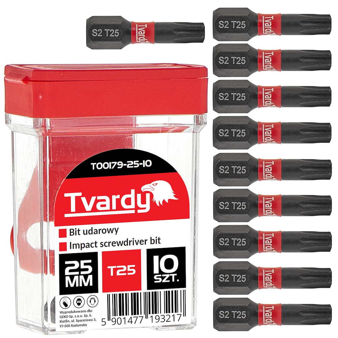 Rázový bit T25 25 mm S2 – pohled na bit