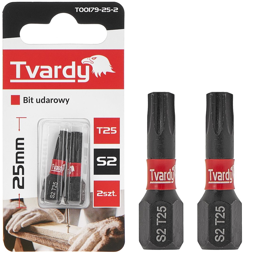 Rázový bit T25 25 mm S2 Geko – celkový pohled
