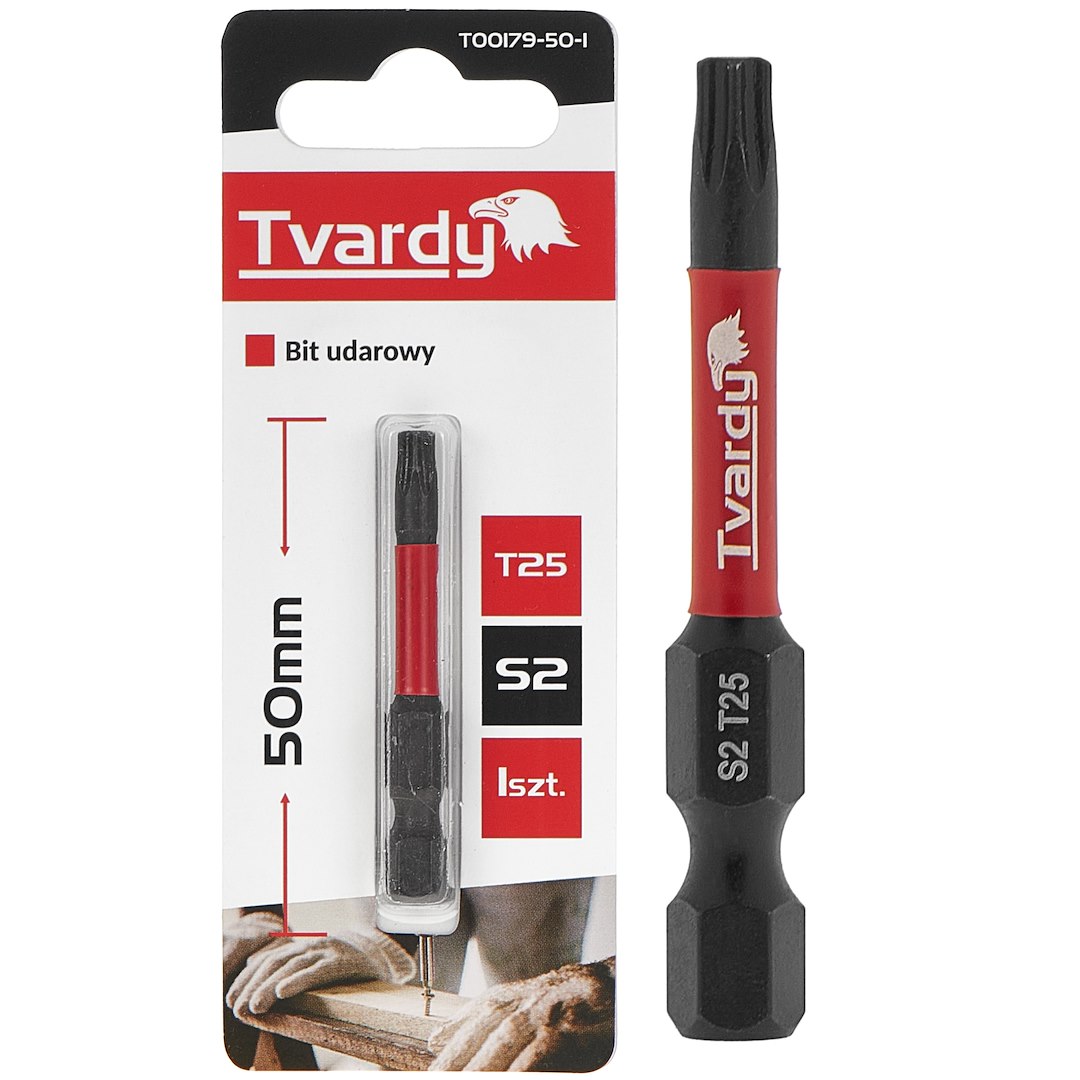 Rázový bit T25 50 mm S2 Geko – celkový pohled