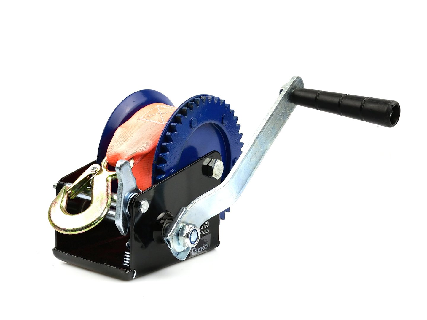 Řemenový naviják s klikou 1200 lb Geko G01085 – celkový pohled