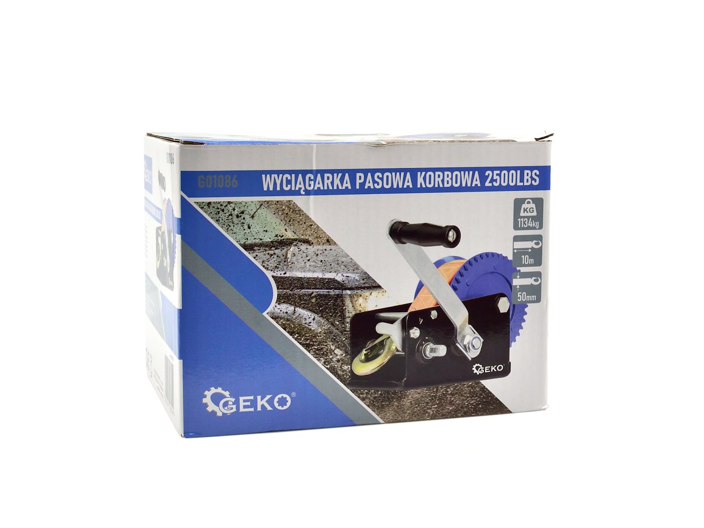 Ruční pásový naviják s klikou 2500 lb G01086 – náhradní díl / příslušenství Geko 5