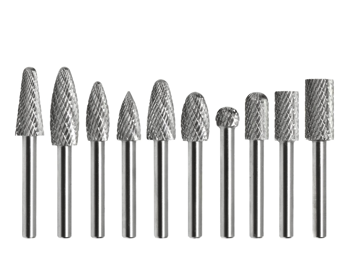 Sada 6mm stopkových fréz 10 ks – detail stopky 6 mm