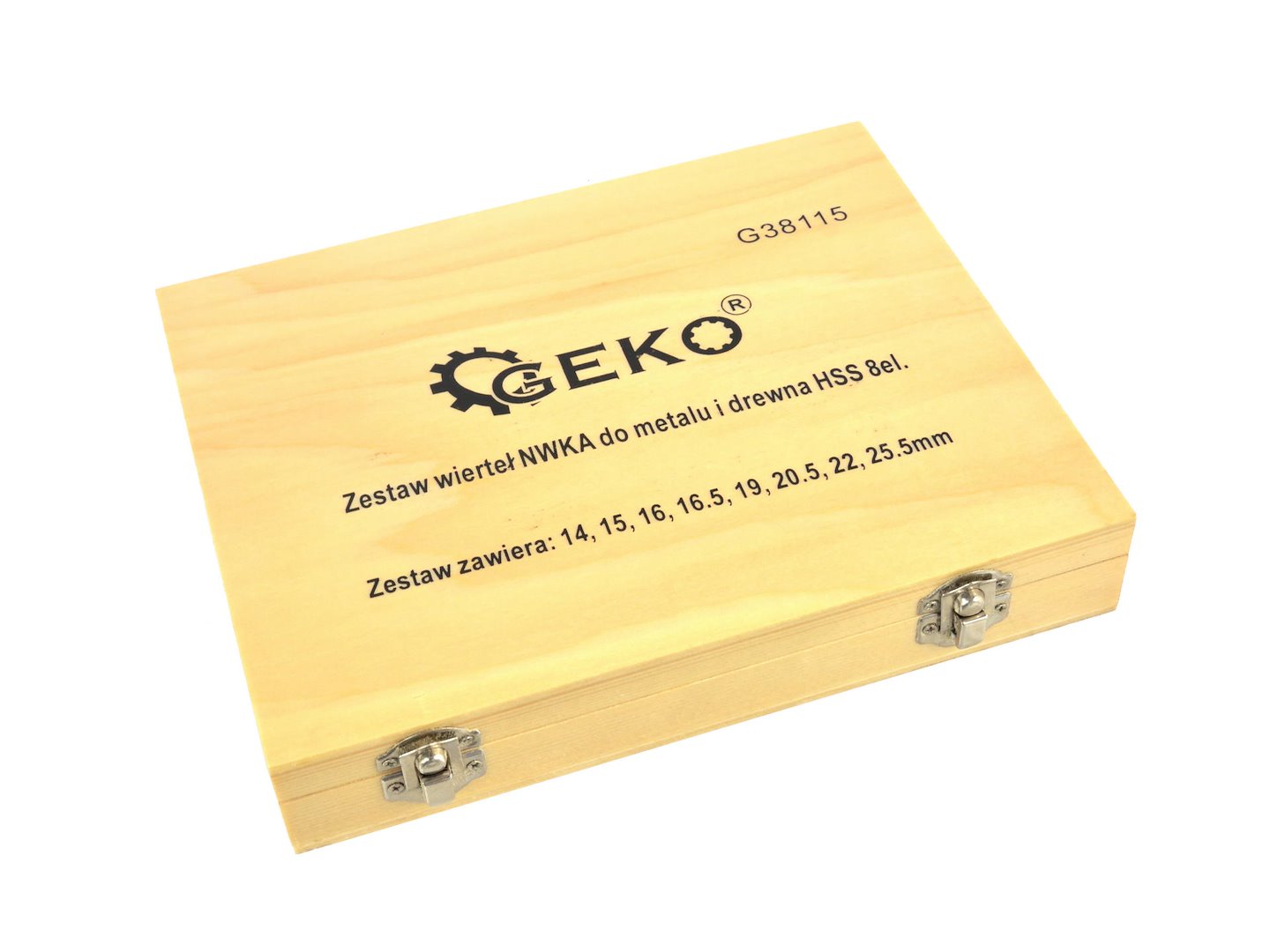 Sada 8 ks vrtáků NWKa HSS-Co Geko G38115 – použití při vrtání kovu