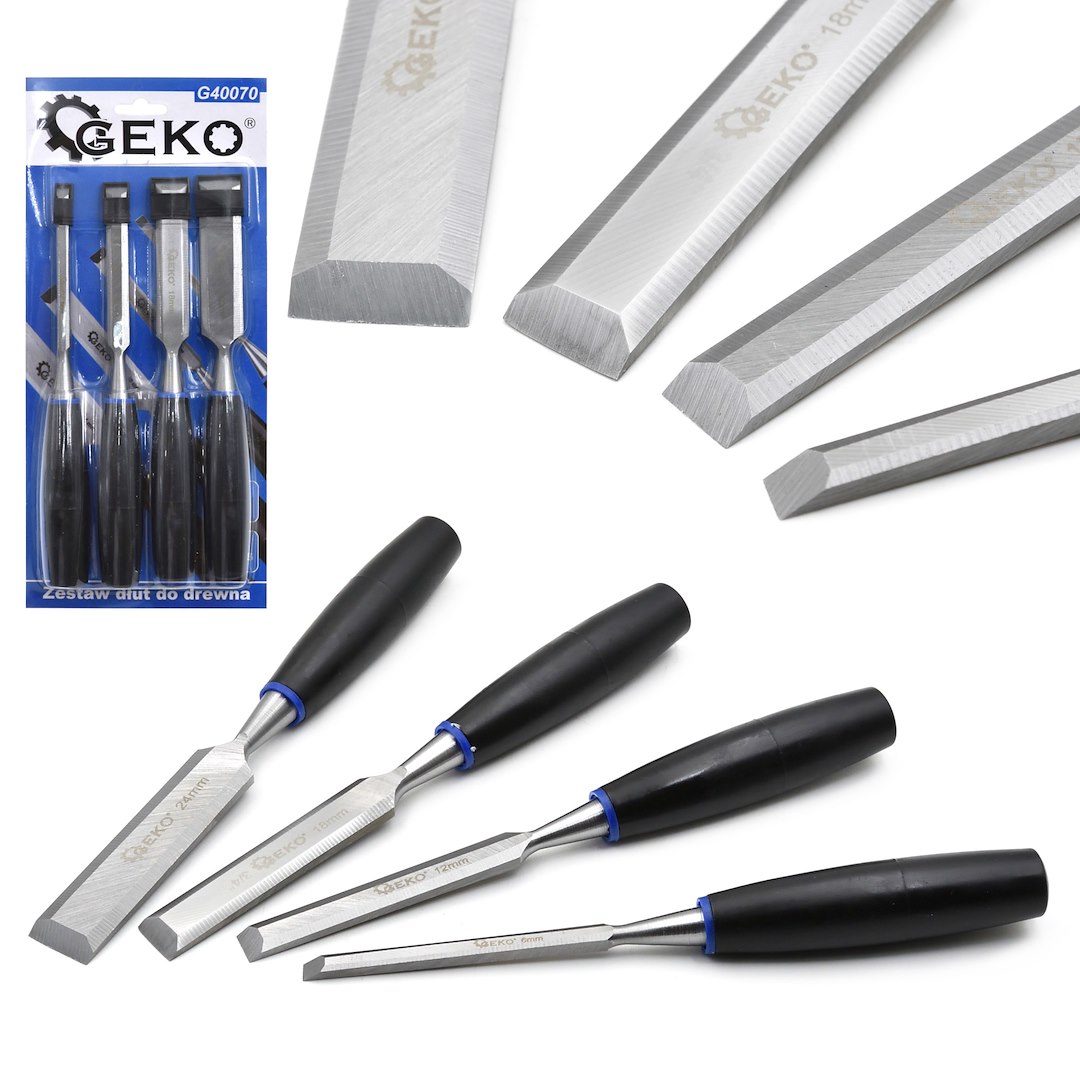 Sada dřevěných dlát 4 ks, 6–24 mm – Geko G40070 4