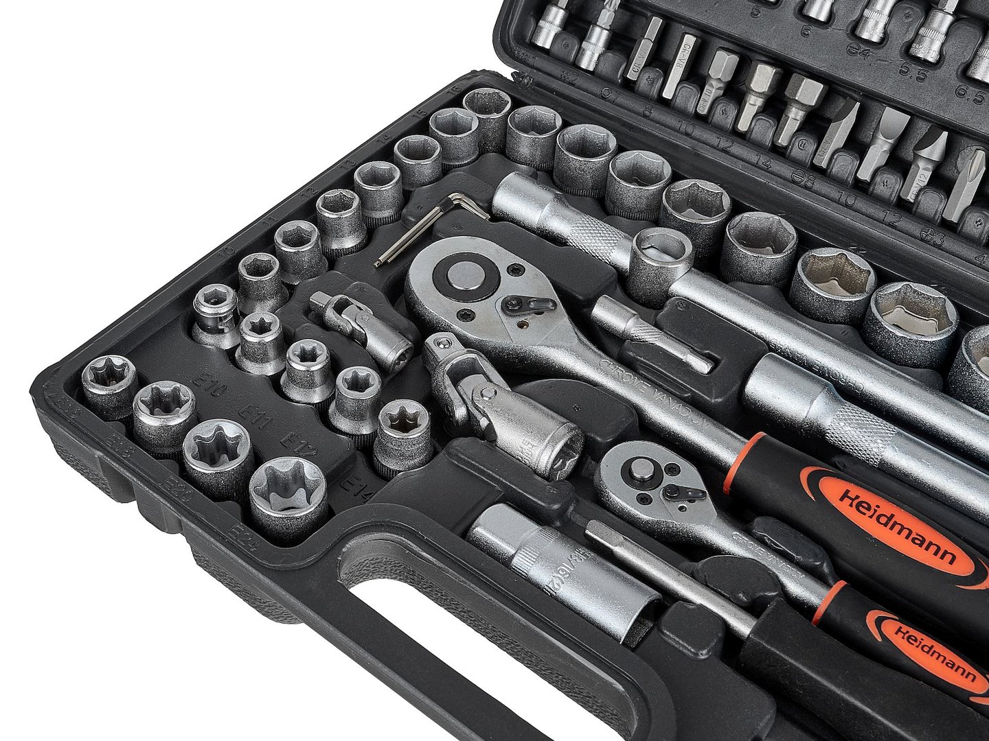 Sada klíčů 108 ks – 1/4", 1/2", Torx, typ H – Geko 7