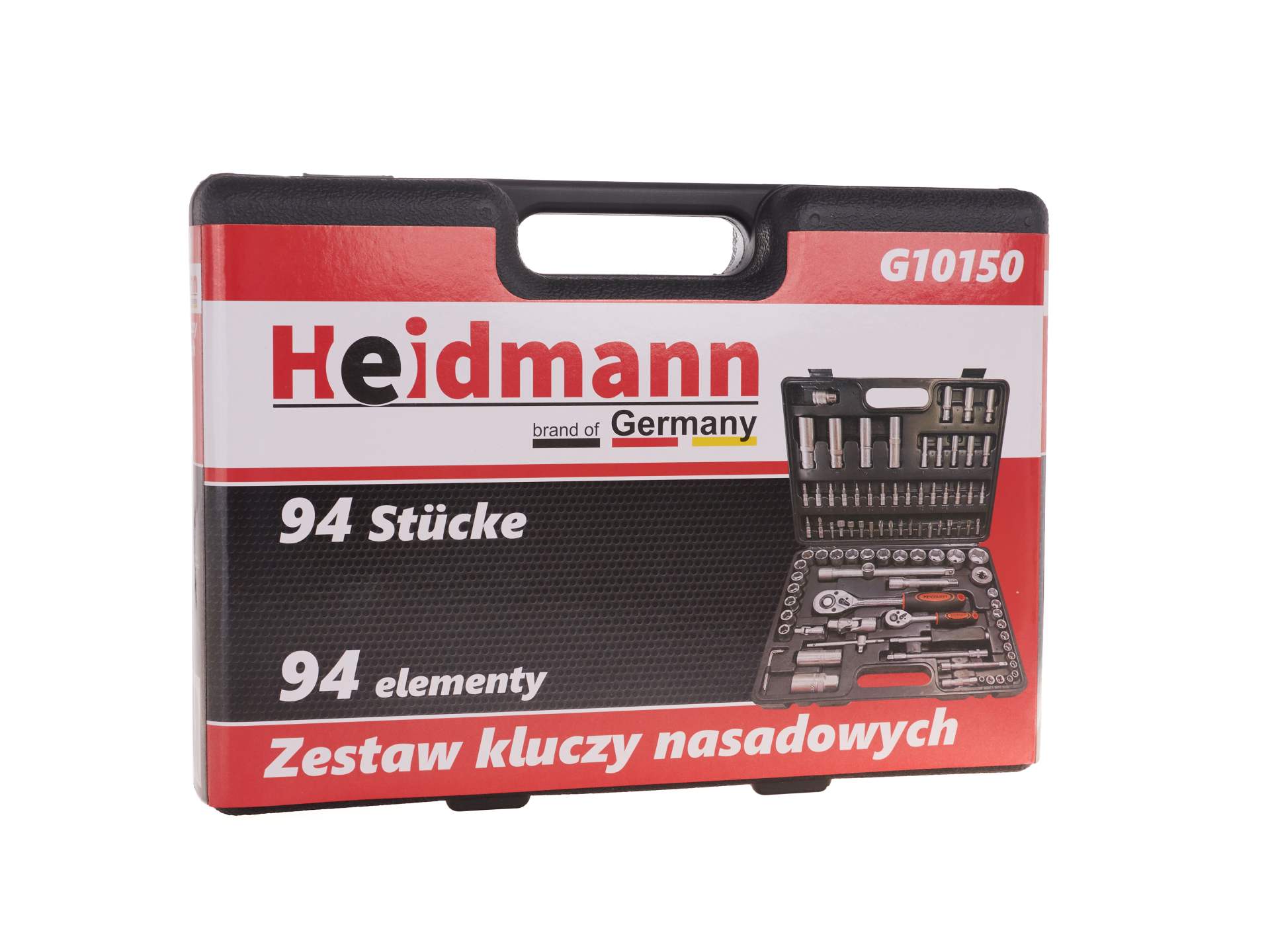 Sada klíčů č. 94 GEKO – detail hlavic a nástrčných klíčů
