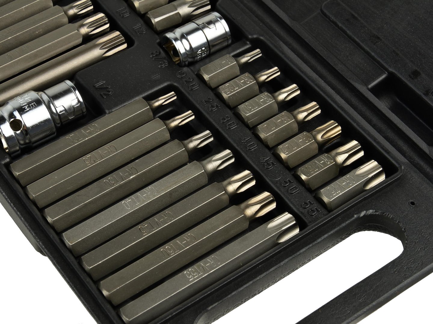 Sada bitů Geko G10035 – bity Torx v plastovém organizéru