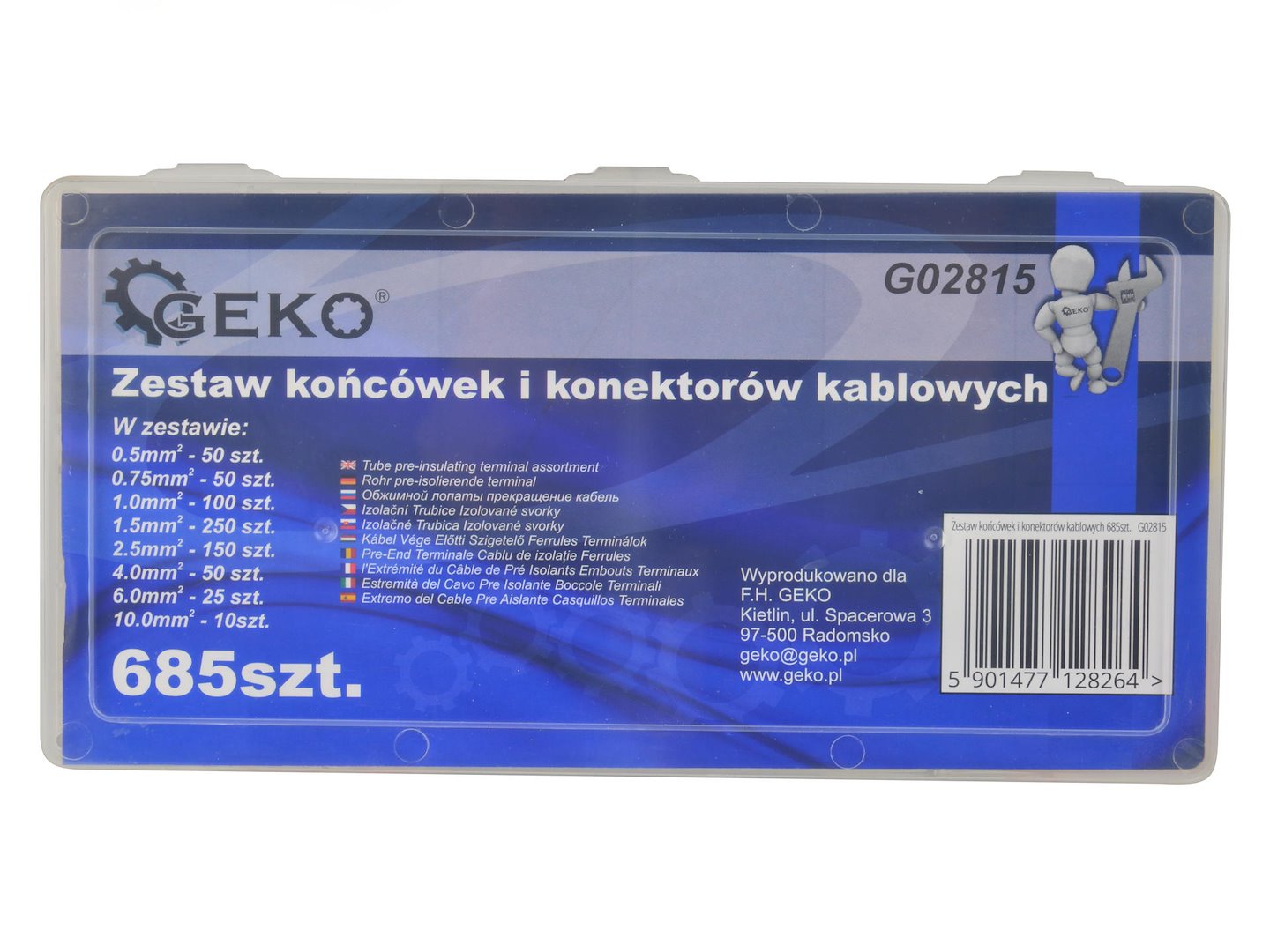 Sada koncovek a kabelových konektorů 685 ks – Geko 5