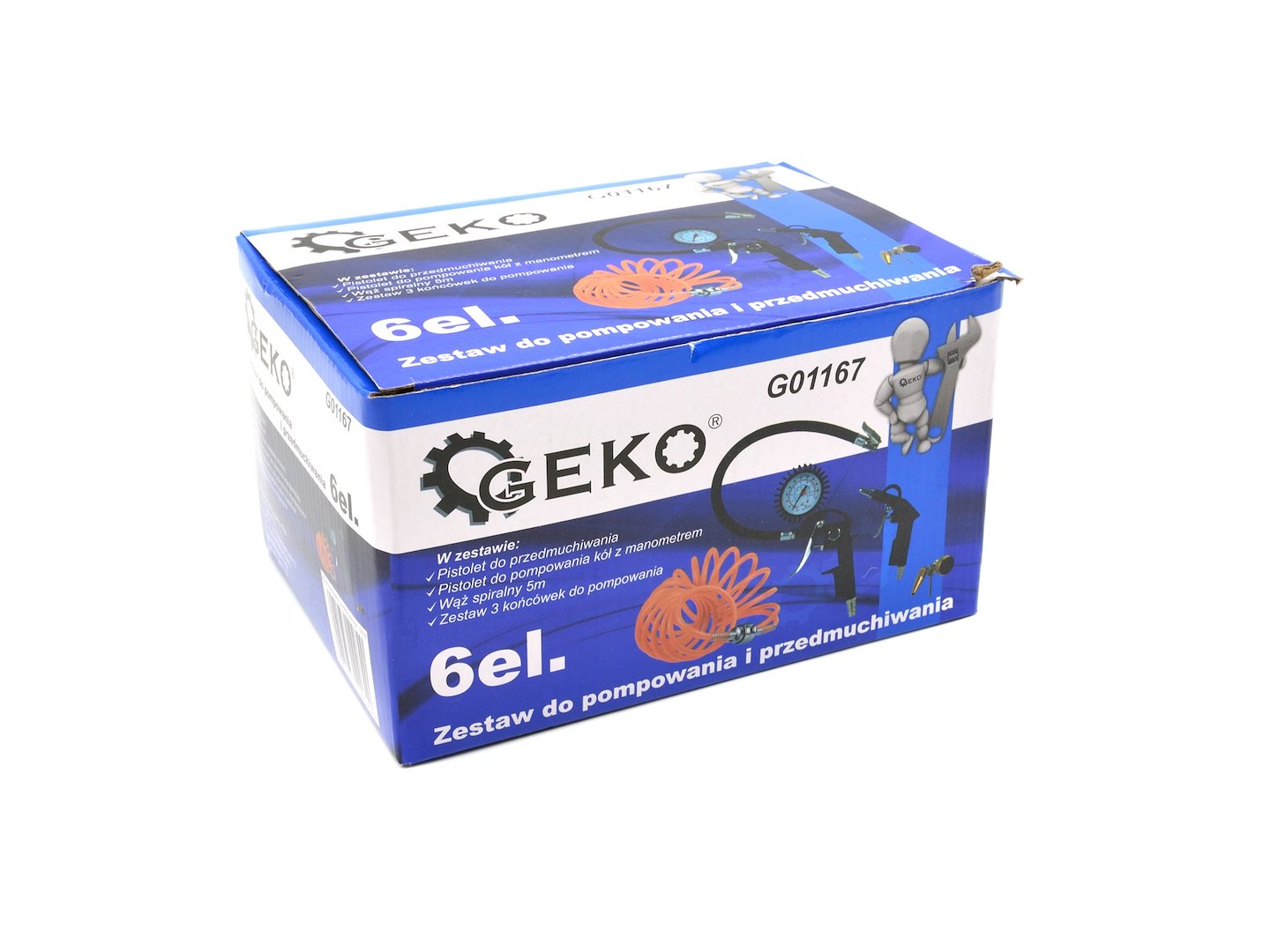 Geko G01167 sada pro nafukování a profukování – celkový pohled