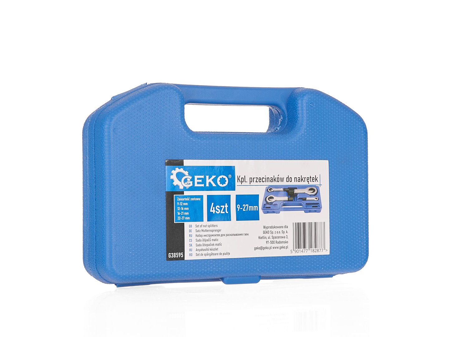 Sada řezaček na matice Geko – balení produktu