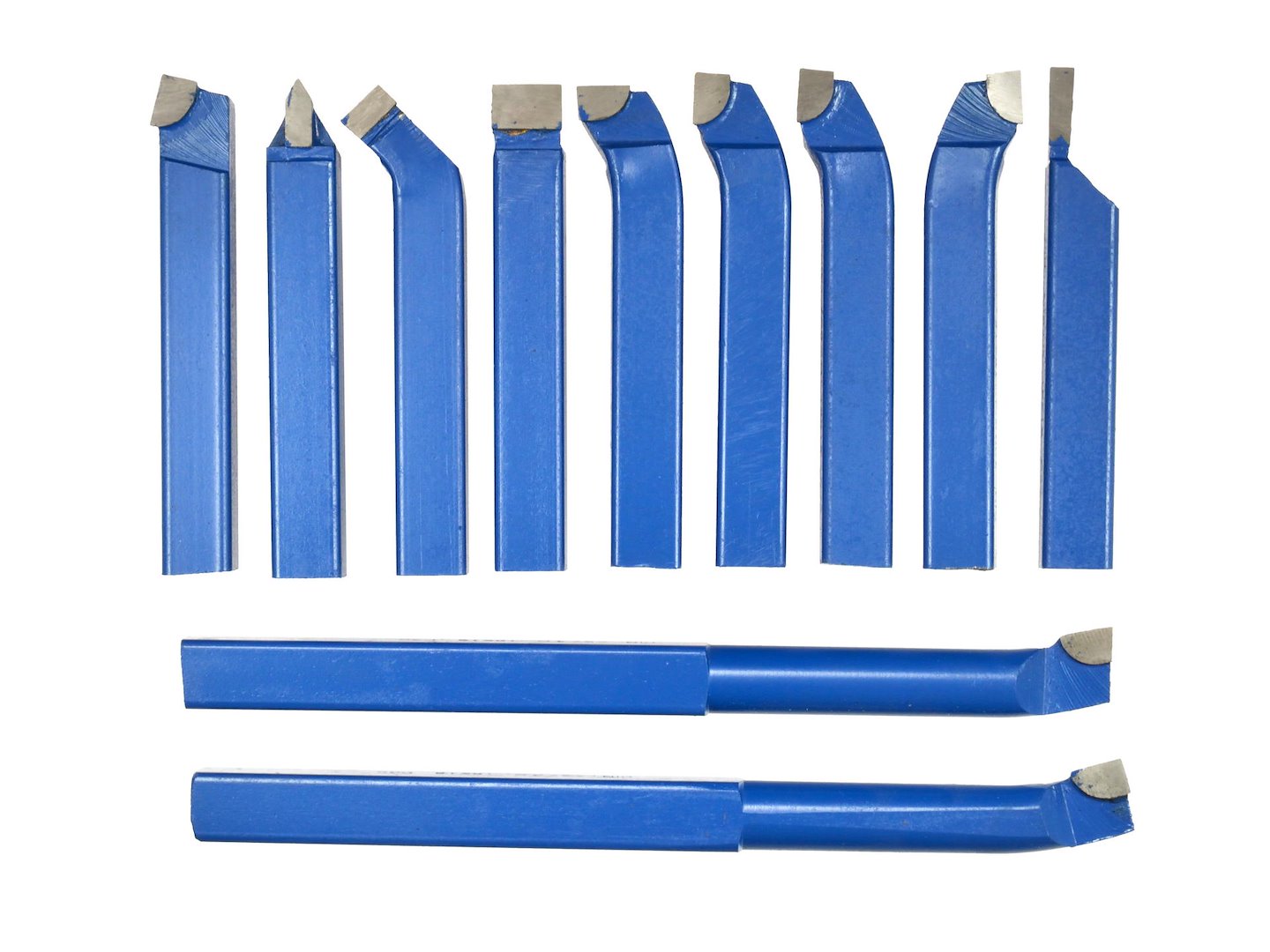 Sada soustružnických nožů 11 ks 16x16 mm – různé profily nožů