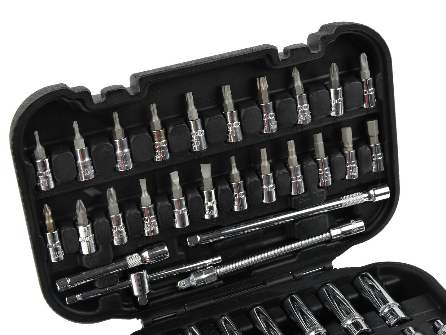 Sada torx klíčů 1/4 56 ks Geko – pouzdro a přenositelnost