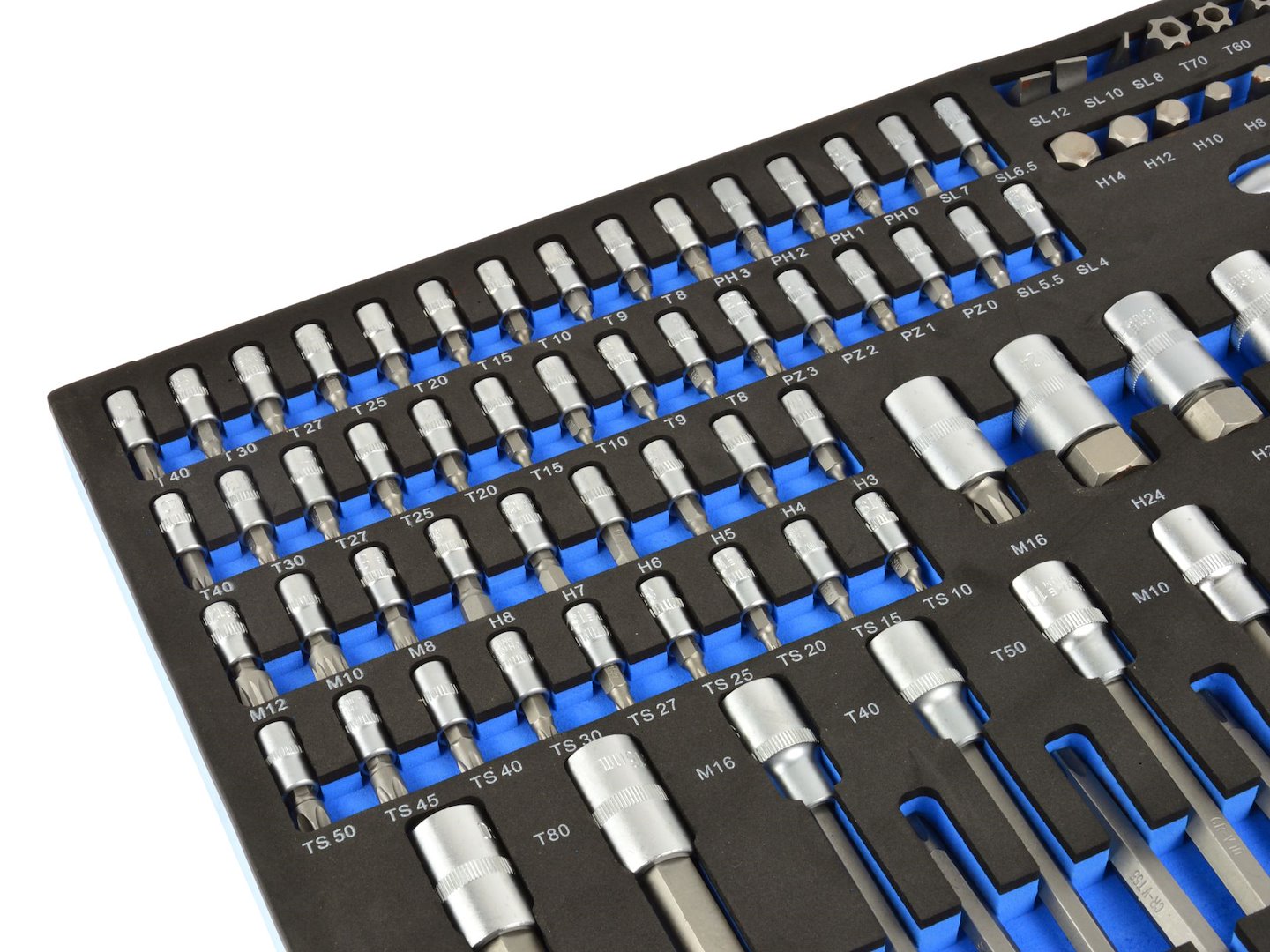 Sada Torx klíčů a bitů 102 ks CRV – zástrčné hlavice 1/2