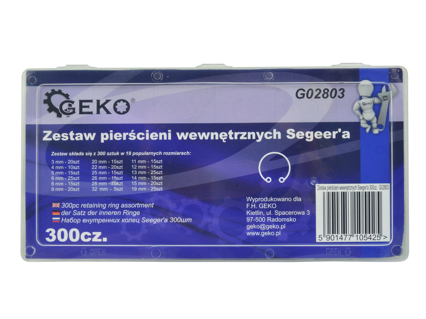 Sada vnitřních kroužků Segera 300 ks (20 mm) – Geko 4