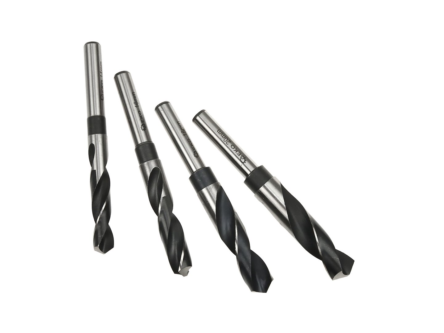 Sada vrtáků do kovu HSS4241 14–20 mm 4 ks – celkový pohled na sadu