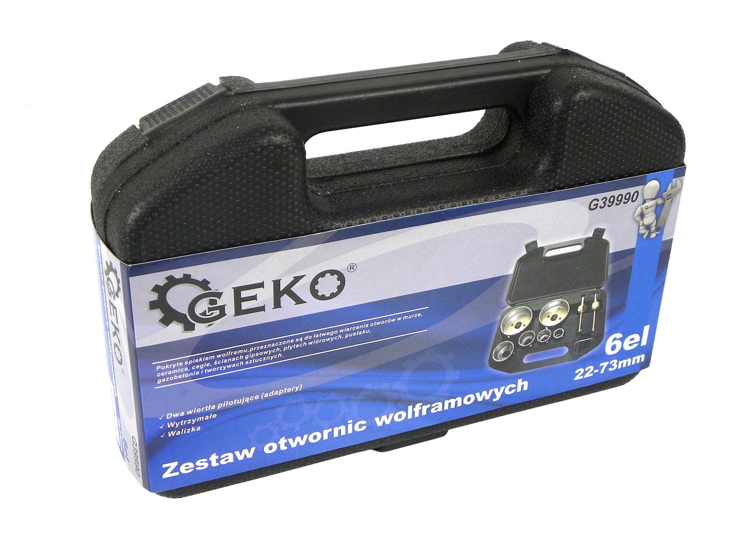 Sada wolframových vrtáků 22–73 mm, 9 ks – Geko G39990 4