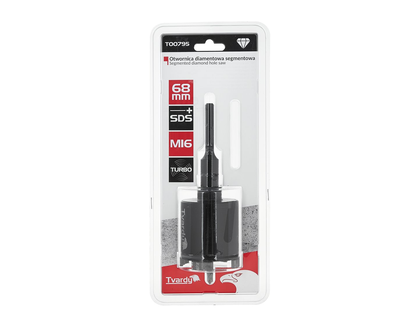 Segmentová diamantová děrovačka turbo 68 mm SDS Plus M16 8