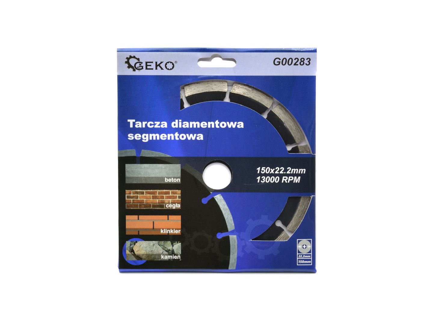 Segmentový diamantový kotouč 150 mm x 22,2 mm – detail středového otvoru