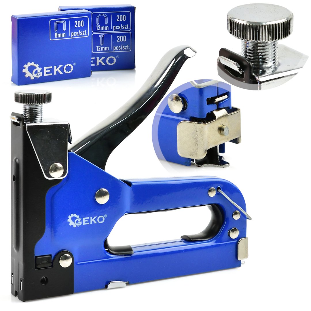 Sešívačka 3v1 + sada 600 ks sponek (20 listů) – Geko G01332 8