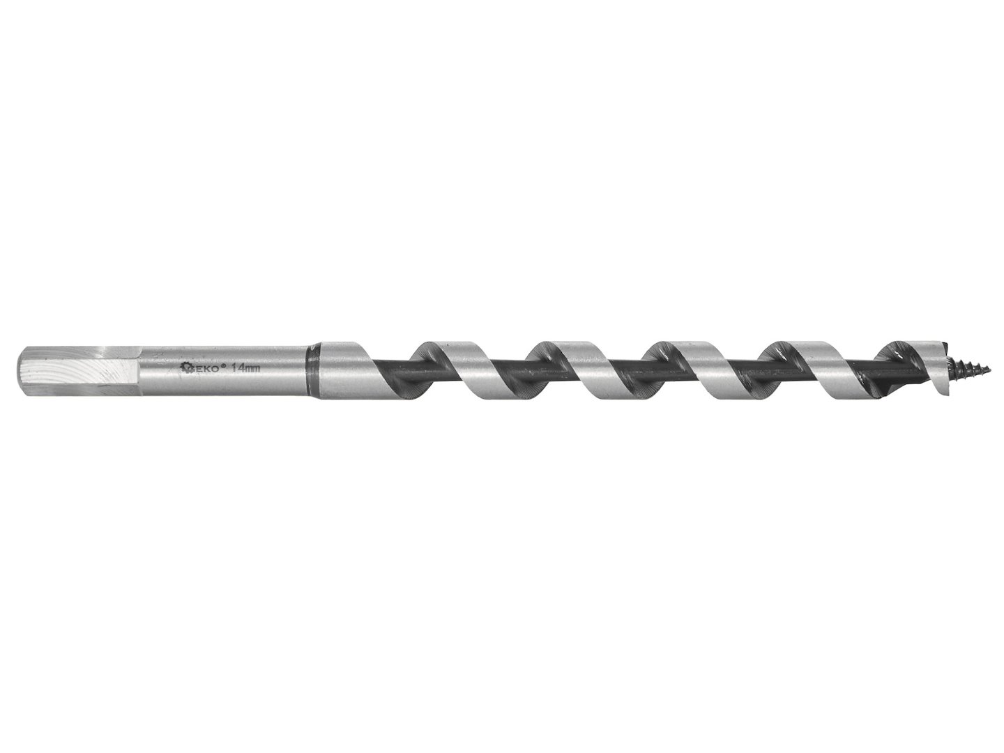 Spirálový vrták do dřeva 12x230 mm Geko – celkový pohled na vrták
