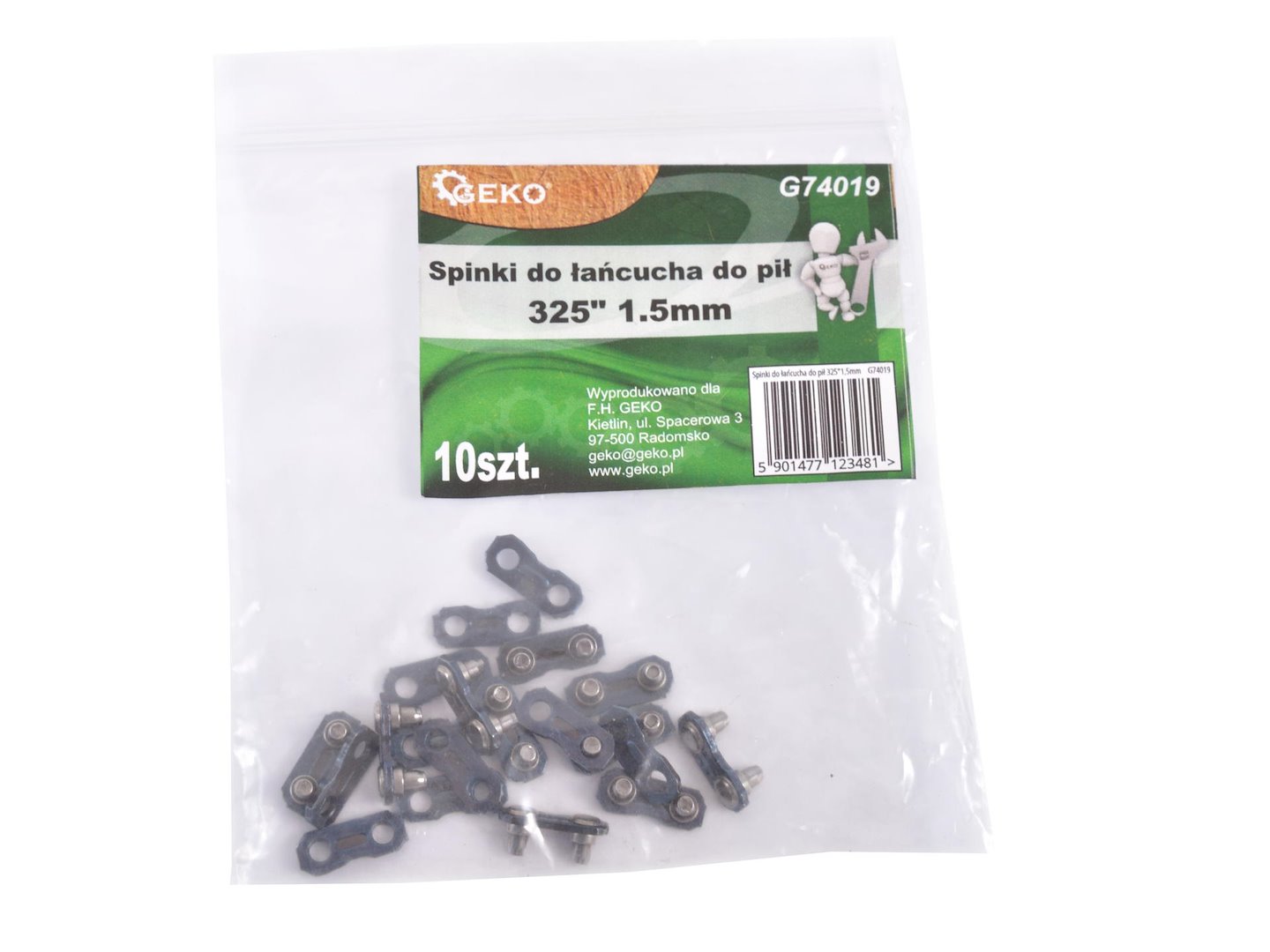 Spony pro řetězy pil 325 1,5 mm – celkový pohled na balení