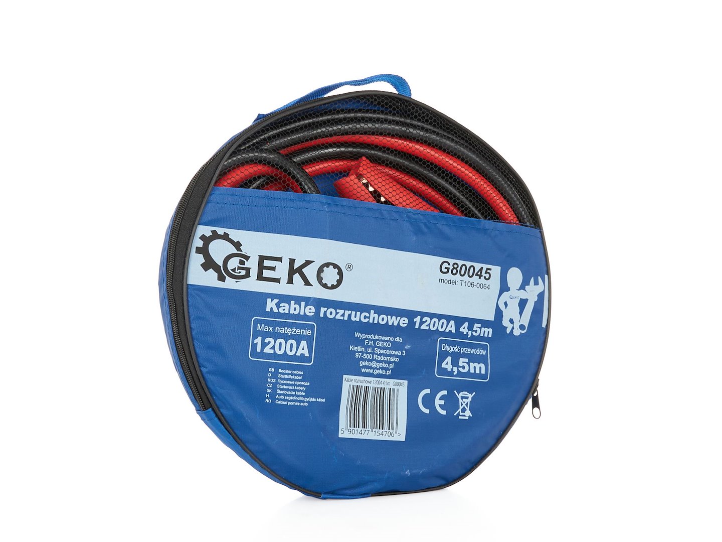 Startovací kabely Geko 1200 A, délka 4,5 m 4