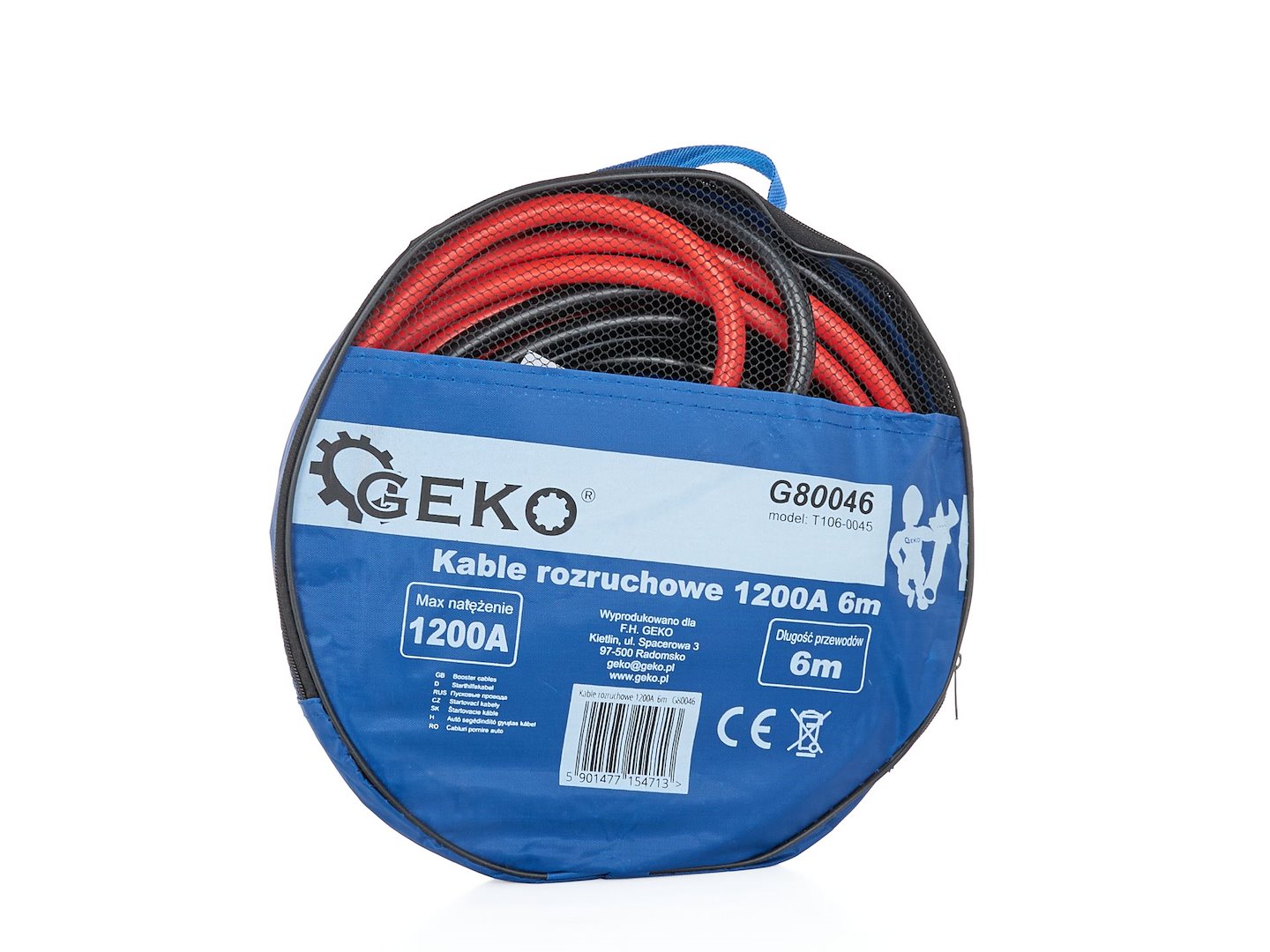 Startovací kabely 1200 A 6 m – Geko 4