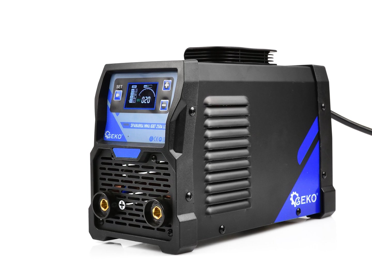 Svařovací stroj MMA IGBT 250A LCD Geko – LCD displej a ovládací panel