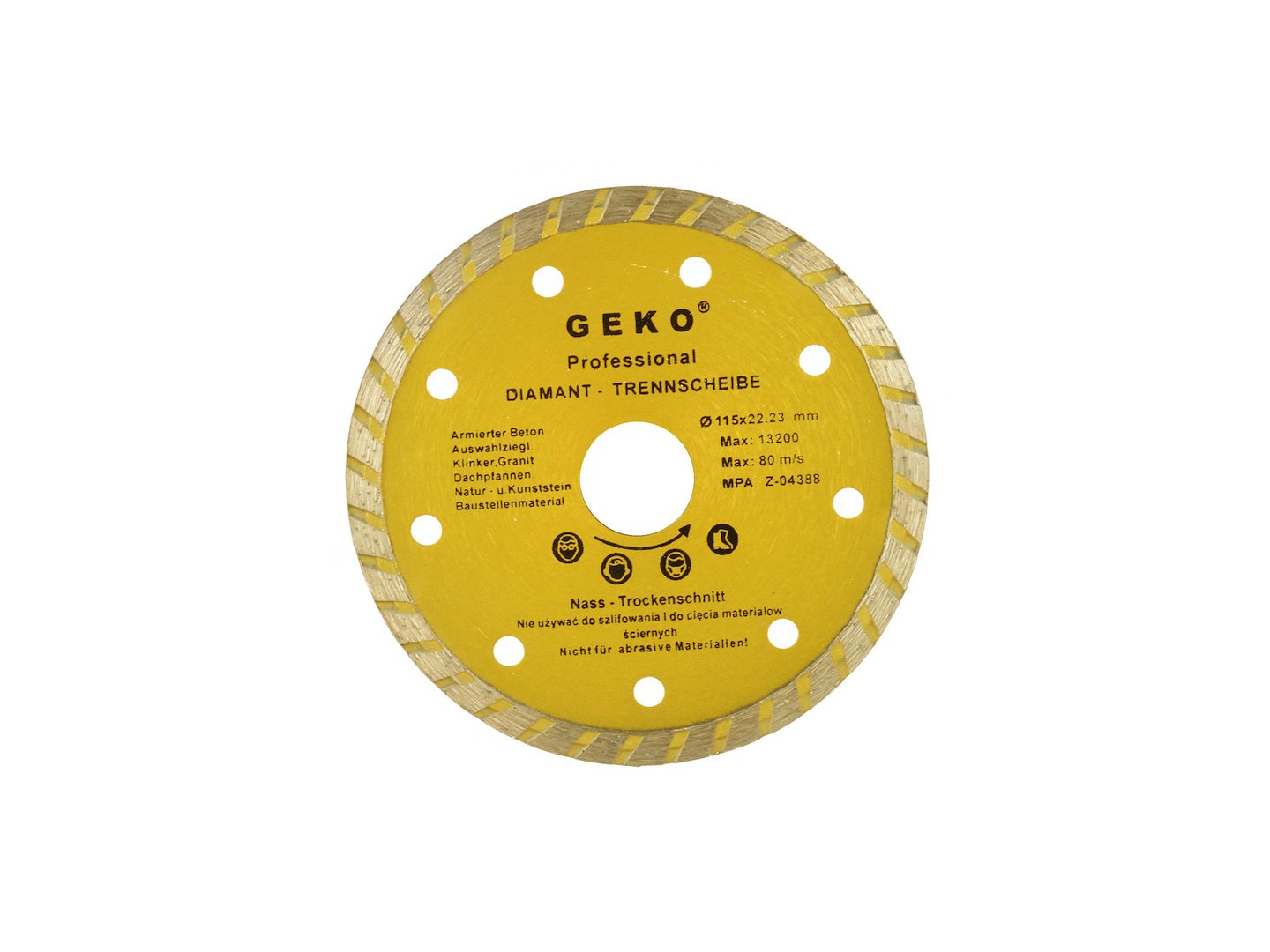 Kotouč průměr 115 mm turbo GEKO – celkový pohled na produkt