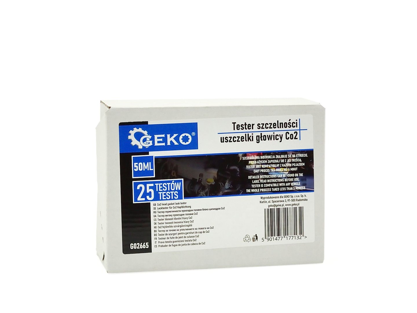 Tester těsnosti těsnění hlavy CO2 – reakční kapalina CO2