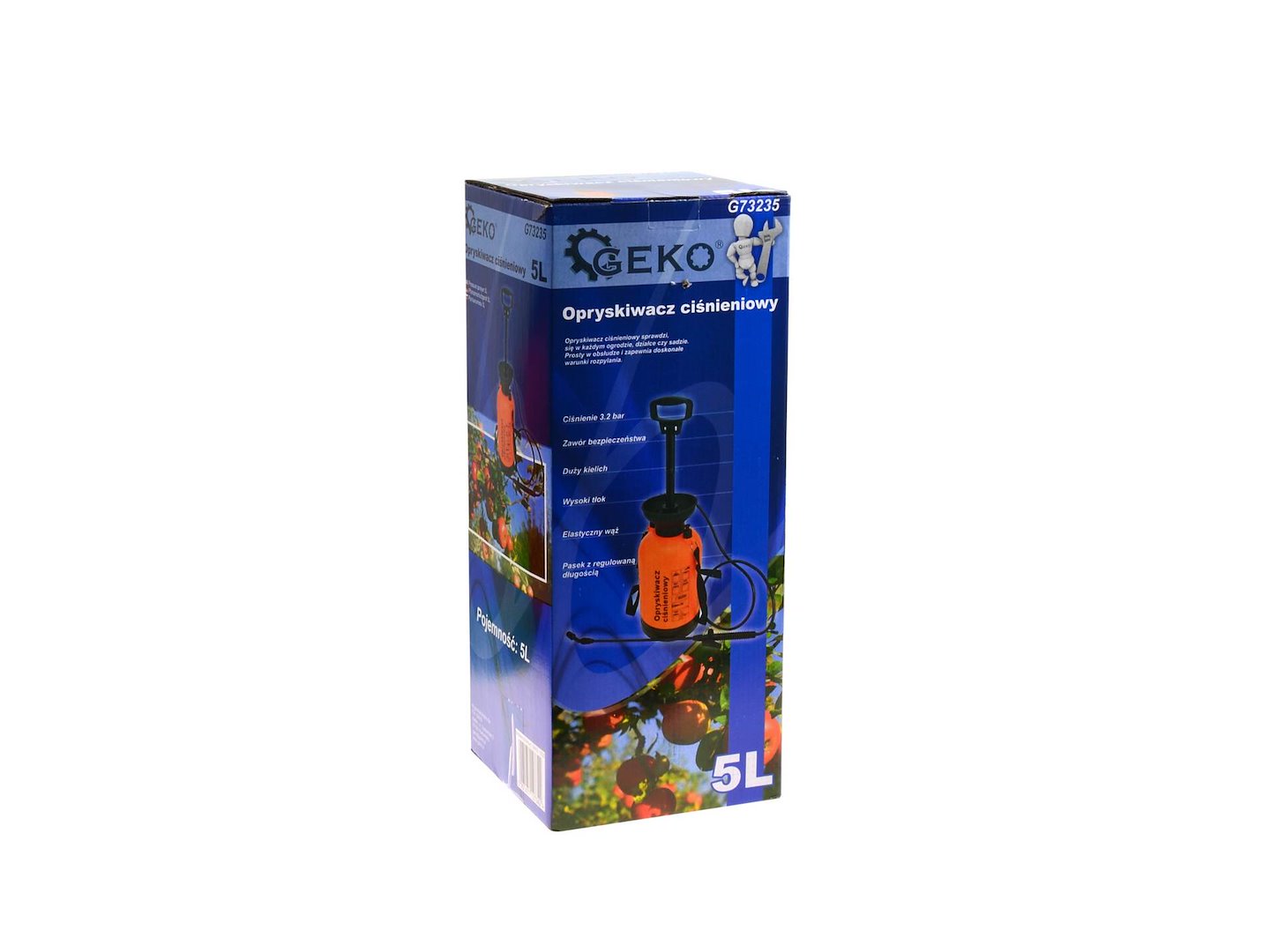 Tlakový postřikovač 5L ORANGE – Geko 7