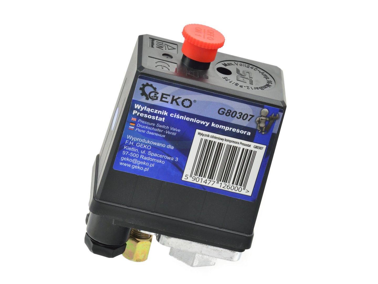 Tlakový spínač kompresoru Presostat 50/70 – celkový pohled