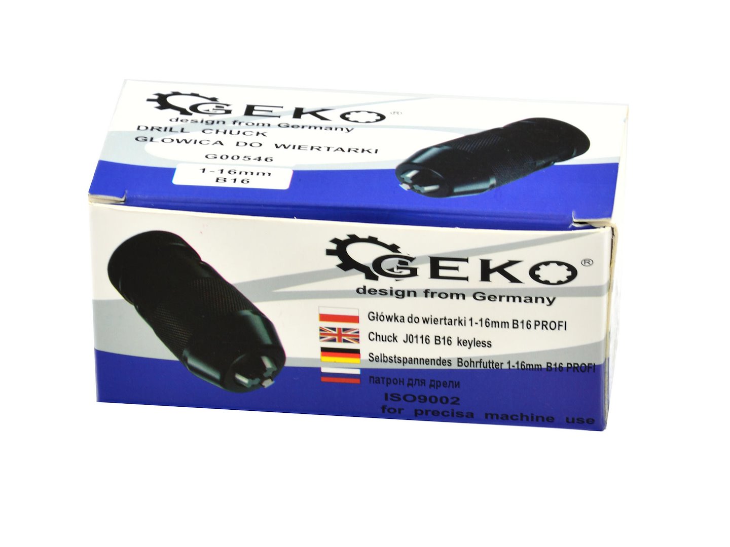 Vrtací hlava 1–16 mm B16 PROFI (25 ks příslušenství) – Geko 4