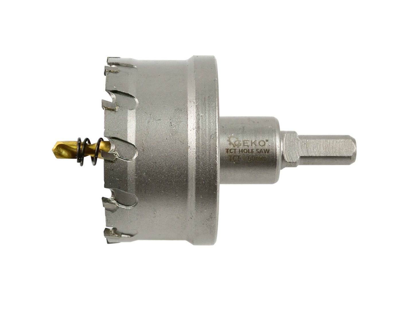 Vrták do kovu – korunka 60 mm Geko, pohled na celý nástroj