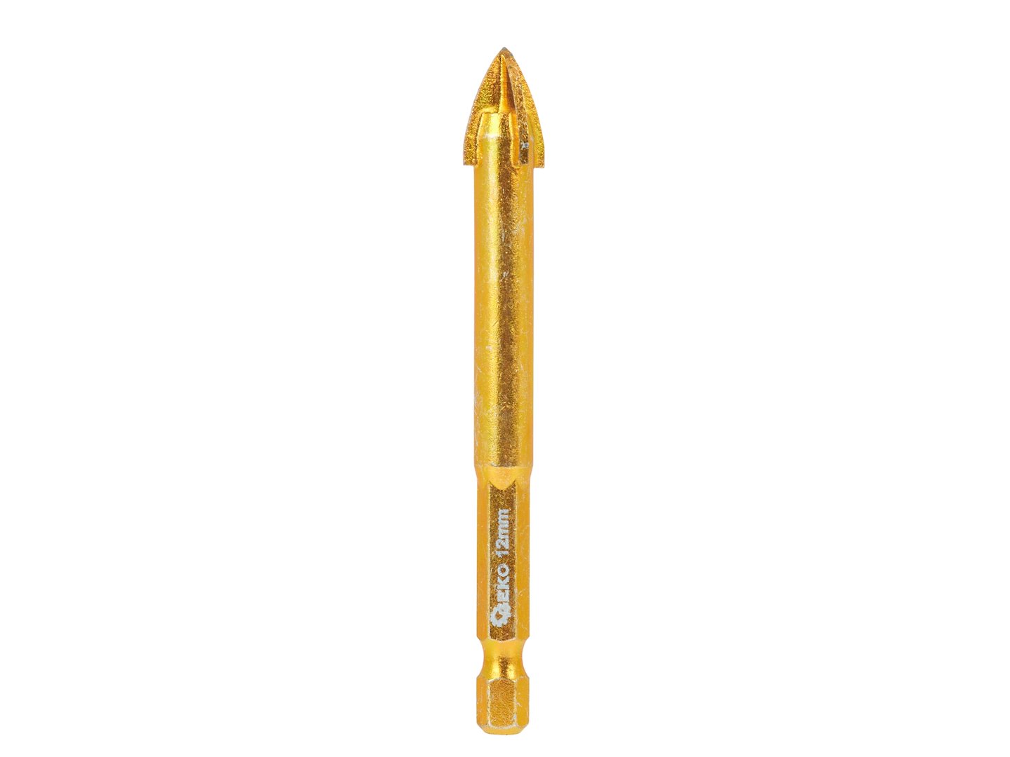 Vrták do skla a keramiky HEX 12 mm – detail HEX stopky