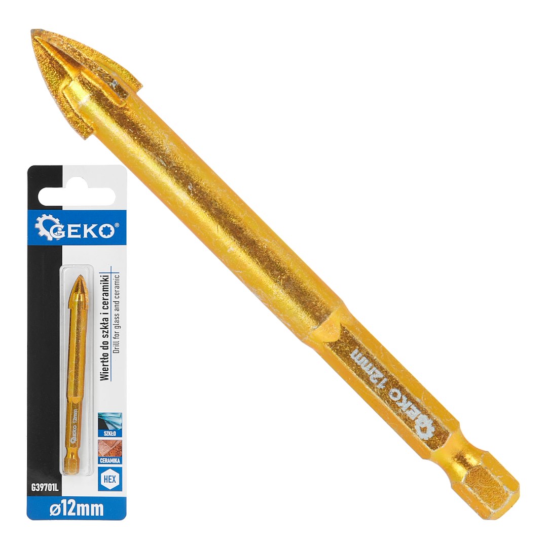 Vrták do skla a keramiky HEX 12 mm – celkový pohled na produkt