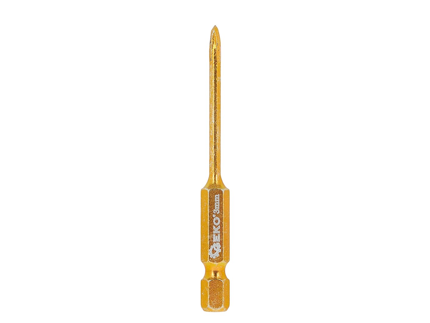 Vrták do skla a keramiky HEX 3 mm – detail HEX stopky