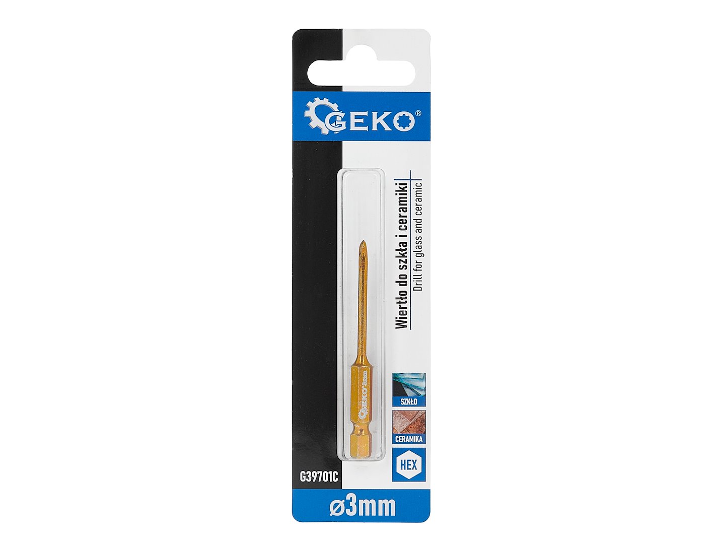 Vrták do skla a keramiky HEX 3 mm – balení 500 kusů