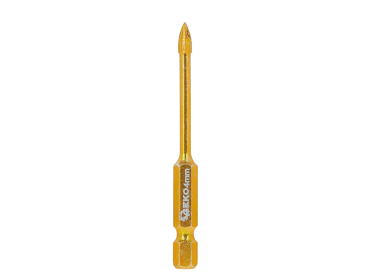 Vrták do skla a keramiky HEX 4 mm – HEX stopka detail