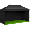 Rychlorozkládací zahradní stan 3 × 6 m – Profi cateringový pavilon, černá